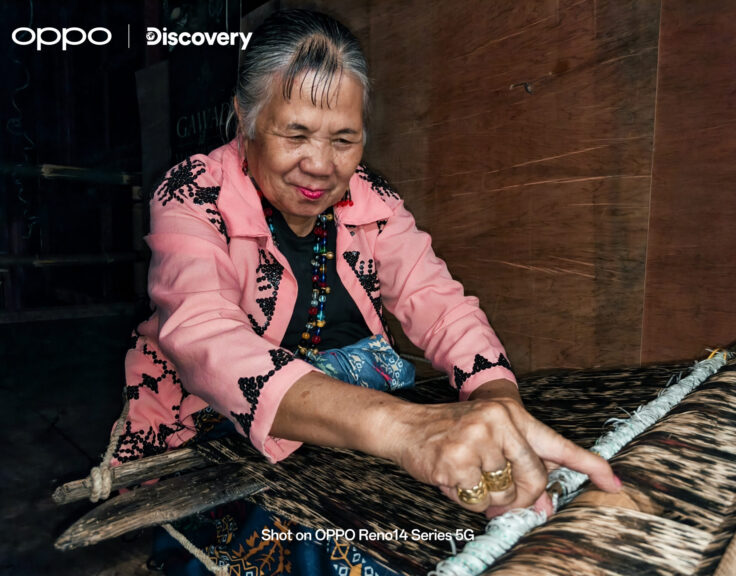 Sebulan Dulay weaving on a traditional loom. Shot on OPPO Reno14 Pro with AI Flash Photography