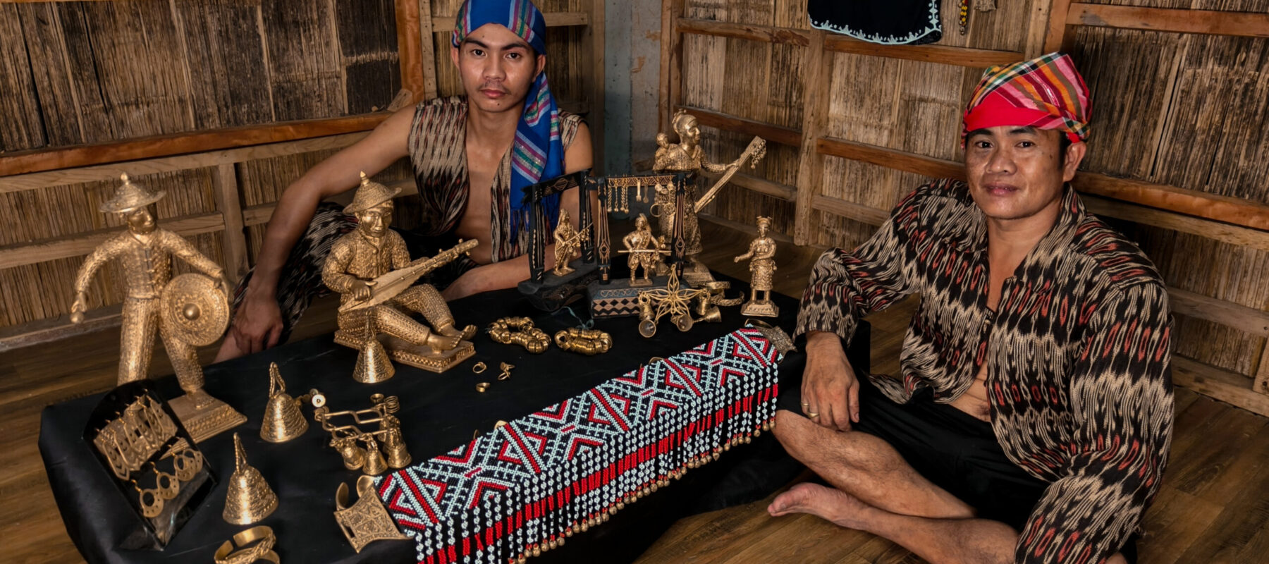 Joel and Moy Moy with handcrafted brass ornaments. Shot on OPPO Reno14 Pro